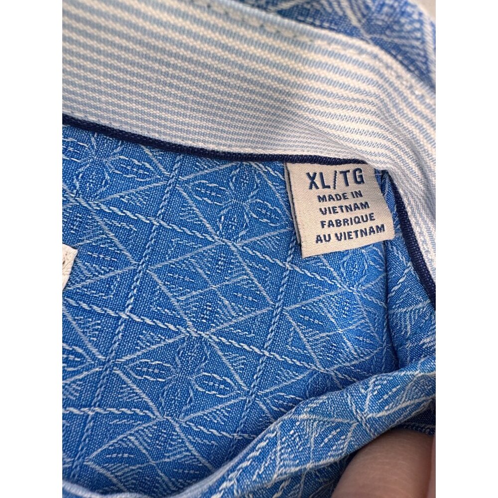 Tommy Bahama 100% Silk Blue Shirt Button Up SZ XL/TG Luxury - Picture 5 of 12